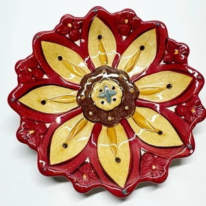 Pier 1 Carynthum Floral 8” Plate Floral Petal - Picture 1 of 12