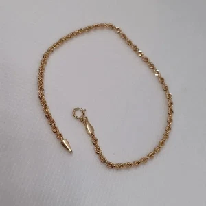 18K Gelbgold Seil Kette Armband 7,75" 2mm Leicht Unisex Neu AU750 - Bild 1 von 8