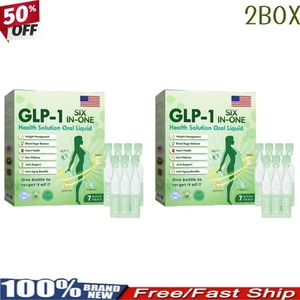GLP-1 Six-in-One Health Solution Oral Liquld One Bottl e to Target It All 2 X - Picture 1 of 8
