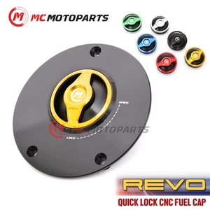 CNC  Keyless Quick Release Fuel Cap For Kawasaki Z1000 SX Z750 Z800 Z900RS - Picture 1 of 10