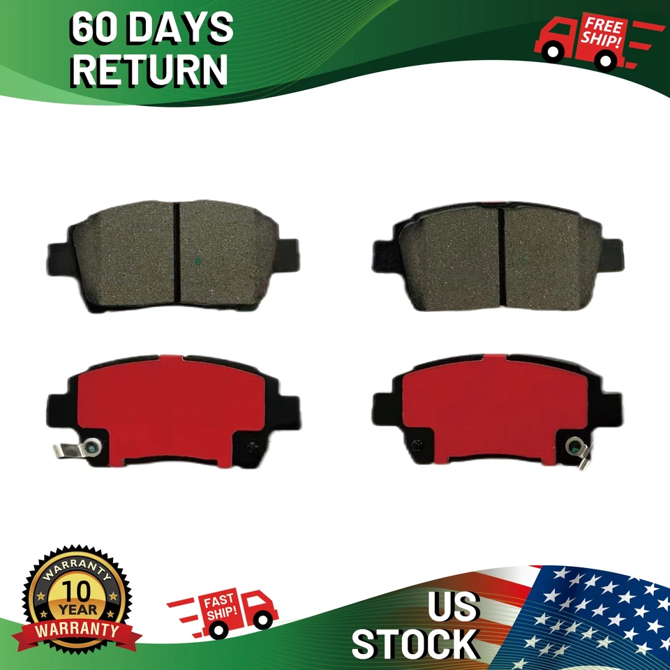 Front D822 Ceramic Brake Pads Fit for Toyota MR2 Spyder 2000-01, Prius 2001-02 - Imagem 1 de 4