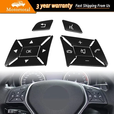For Mercedes Benz E300 E400 E350 2012-2016 Black Steering Wheel Trim Button Foto 1 de 4