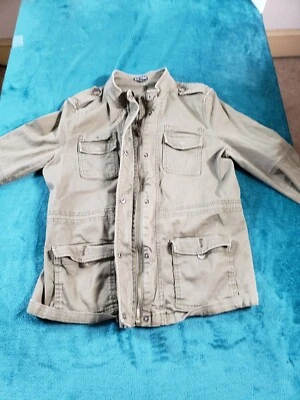 Chaqueta Militar Express Mujer Verde Botón Pesada Damas Utilidad Talla Mediana Foto 1 de 4