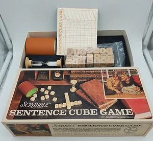 Vintage 1971 Sentence Cube Spiel von Scrabble komplett in Box mit Holzplättchen - Bild 1 von 6