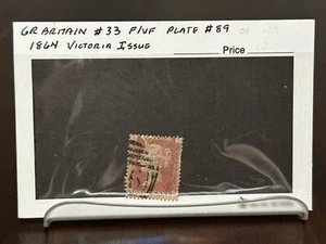 Großbritannien #33 plt #89 One Cent Victoria Ausgabe von 1864 fein/sehr schön gebraucht - Bild 1 von 2