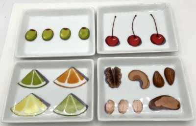 Nancy Green Boston Warehouse 2003 plato de bocadillos platos de baratija aceitunas nueces limas Foto 1 de 4