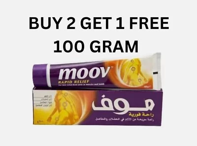MOOV Crema Alivio Rápido 100gm Crema Especialista en Alivio del Dolor, Tensión Muscular Foto 1 de 2