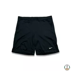 Pantalones cortos Nike Sportswear para hombre grandes negros Swoosh calce con bolsillos pantalones deportivos secos - Imagen 1 de 5