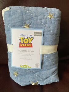 Pottery Barn Kids Disney Pixar Toy Story Quilted Standard Sham NWT Sold out blue