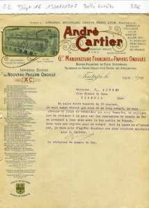 Dépt 16 - Fontafie - Belle Entête Manufacture Française de Papiers Ondulés 1907 - Picture 1 of 1
