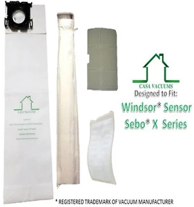 Casa Vacuums replacement for Sebo, Windsor 10 Bag + Filter Kit, 5301ER 5143 2846 - Picture 1 of 7