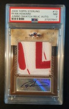 2009 Ryan Howard Topps Sterling Jumbo Jersey Swatch Relic PSA Graded NM 7 AUTO 