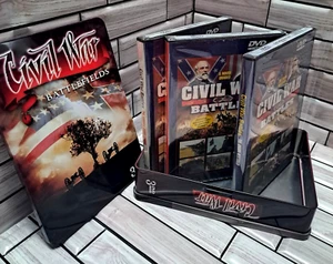 Civil War Battlefields - 3 DVD Set in Commemorative Metal Tin Case - New Sealed - Picture 1 of 12