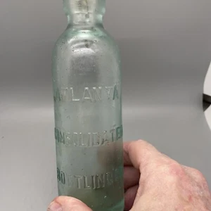 Antique 1800’s Atlanta, GA, Consolidated Hutchinson Bottles W/ Wire Clip & Seal - Picture 1 of 9