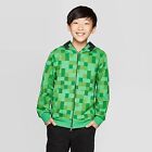 Boys' Minecraft Creeper Costume Fleece Sweatshirt - Green XL