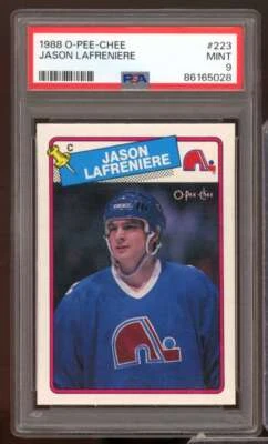 Jason Lafreniere Rookie Card 1988-89 O-Pee-Chee #223 PSA 9 - Image 1 of 2