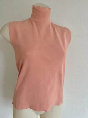 MARNI Топ эластичной высоты шеи с воротником мягкий розовый это 40/S нейлона молнии дизайнер 🐷 - Изображение 1 из 4