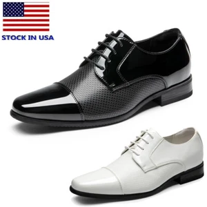 Zapatos de vestir clásicos con cordones formales ligeros con cordones para hombre - Imagen 1 de 18