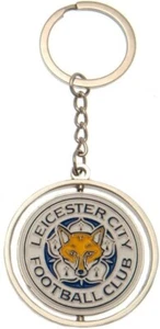 Leicester City FC Crest metal / enamel Spinner Keyring 45mm diameter (bst) - Picture 1 of 1