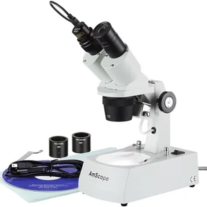 AmScope 10X-30X Stereo Microscope with USB Digital Camera - Picture 1 of 8