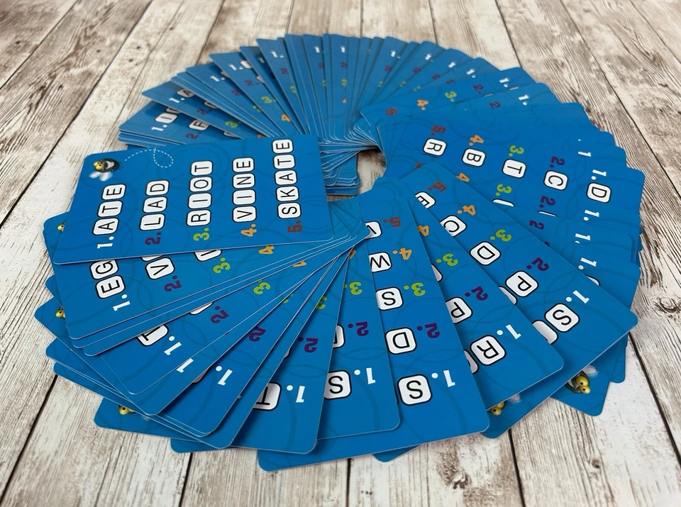 Juego Scrabble Alphabet Scoop piezas de repuesto piezas las 72 tarjetas de palabras Foto 1 de 4