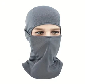 Cagoule masque Gris lycra trou yeux moto casque vélo Balaclava Respirant Amovibl - Foto 1 di 4
