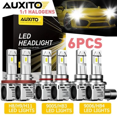 AUXITO Combo LED H11 9006 9005 Faro Bombilla Antiniebla para Toyota Corolla RAV4 Foto 1 de 4