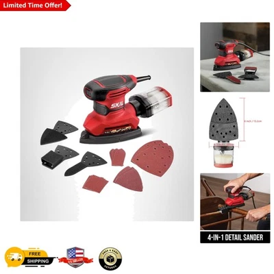 Lixadeira elétrica com fio versátil 4 em 1 com design e acessórios de baixa vibração - Imagem 1 de 4