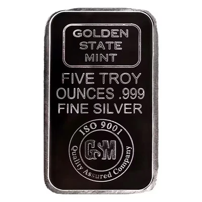 Silver 5 oz Golden State Mint Bar - Image 1 of 2