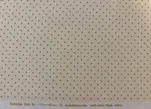 Moda  Essential Small  Dots # 8654-Cream, Cotton Fabric 1 yard - Picture 1 of 1