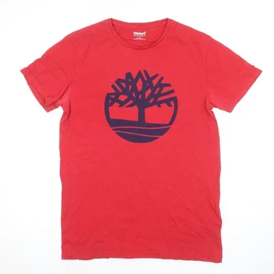 Timberland Men's Red Graphic Crew Neck T-Shirt S - Image 1 of 4