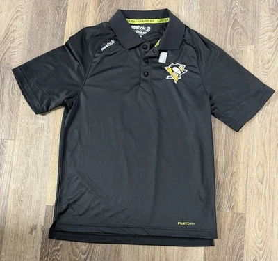 Polo de gelo masculino pequeno Pittsburgh Penguins Reebok Center - Novo sem etiquetas. Tem adesivo - Imagem 1 de 4