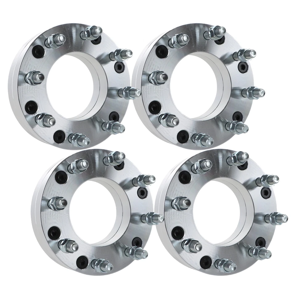 4Pc 2" 6x5.5 to 8x6.5 Wheel Adapters Fit For Chevrolet GMC 6 Lug to 8 Lug 14x1.5 - Image 1 of 4