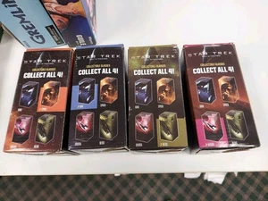 Star Trek Drinking Glasses 2008 Complete Boxed Set of 4 Spock Uhura Kirk Nero - Picture 1 of 2