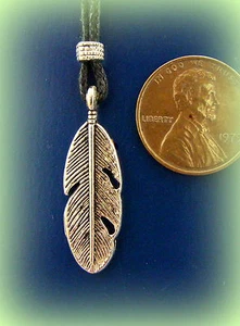 Feder Halskette Schmuck im indischen Stil - Vintage Art Deco Stil - Florida State U - Bild 1 von 7