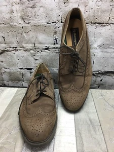 BARRINGTON Men’s 12C BROWN NUBUCK LACE UP WINGTIP BROGUE OXFORD SHOE - Picture 1 of 9