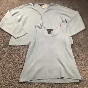 Design & Co Women Cardigan & Top 2 Piece Set Sz 18/20 Button-Up Long Sleeve NWT - Picture 1 of 17