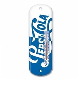 Letrero de hojalata estilo vintage azul termómetro de metal Pepsi Cola - Imagen 1 de 4