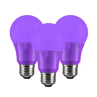 D41527-3 LED A19 Colored Light Bulb, 3 Watts (25W Equivalent), E26 Medium Base - Image 1 of 2