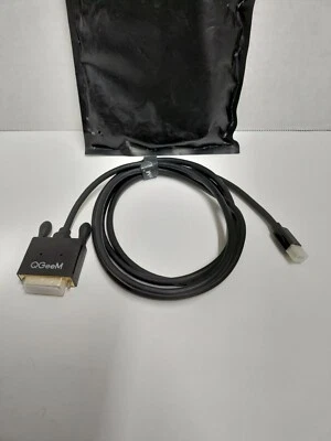 Mini DisplayPort to DVI Cable Male to Male QGeeM 6Ft. New  - Image 1 of 4