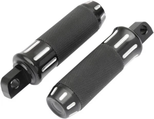 Drag Specialties Custom Footpegs 1620-1333 Male Mount Foot Black w/ Clear Cuts - Picture 1 of 1