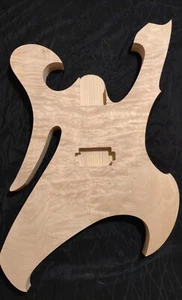 Custom Guitar Body Diy Unfinished Maple Explorer Guitar Style Guitar Template - Picture 1 of 12