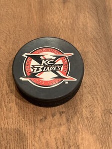 Kansas City Blades X Tenth  Anniversary 1990 - 1999 IHL League Logo Hockey Puck