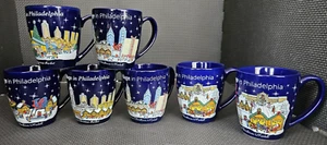 Juego familiar de 7 tazas Philadelphia Christmas Village mercado navideño alemán FRESCAS - Imagen 1 de 24