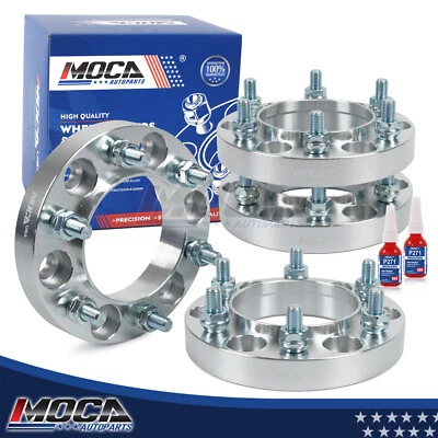 4 espaciadores de rueda de 1" 6x5,5 (139,7 mm) 12x1,5 106 mm centrados en el cubo para Tacoma 4 Runner Foto 1 de 4