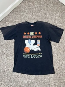 VTG Nutmeg North Carolina Tar Heels 1993 National Champions Shirt XL Made In USA - Picture 1 of 12