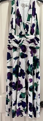 Vestido para mujer Evan Picone 12P 12 floral sin mangas calce y acampanado pequeño verano Foto 1 de 4