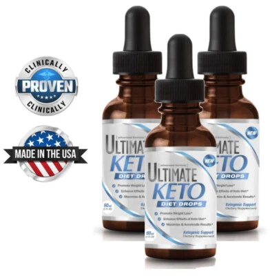 Ultimate Keto Diet Drops (3 pk): Control Hunger & Cravings | Supports Metabolism - Image 1 of 3