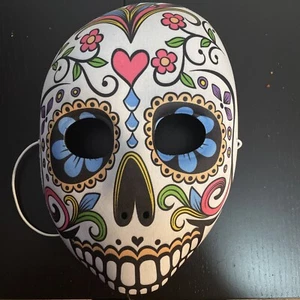 Day of the Dead Mask - Full Face Mask, Dia de los Muertos Masquerade Mask - Picture 1 of 2
