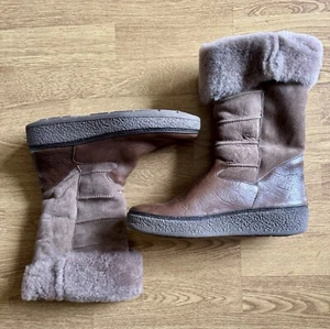 Winterstiefel, 7 1/2, (42), hellbraun, gewachsenes Lammfell, Lammfellfutter,￼ - Bild 1 von 5